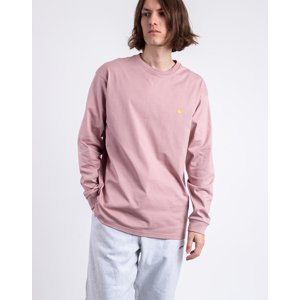 Tričko Carhartt WIP L/S Chase T-Shirt Glassy Pink/Gold