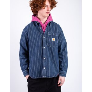 Carhartt WIP Orlean Shirt Jac Orlean Stripe, Blue/White stone L