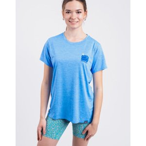 Tričko Patagonia W's Cap Cool Daily Graphic Shirt - Waters Sunrise Rollers: Vessel Blue X-Dye