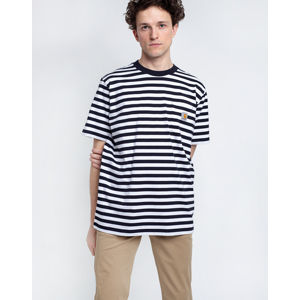 Carhartt WIP S/S Scotty Pocket T-Shirt Scotty Stripe, Dark Navy / White M