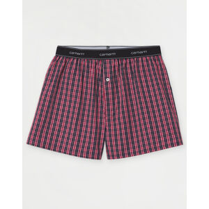 Carhartt WIP Cotton Script Boxers James Check, Etna Red M