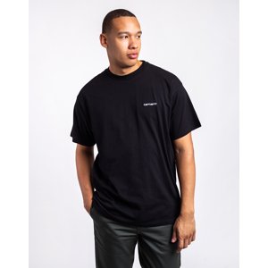 Tričko Carhartt WIP S/S Script Embroidery T-Shirt Black / White