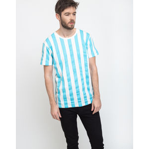 Dedicated T-shirt Stockholm Big Stripes Light Blue L