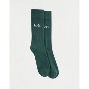 Forét Walk Socks DARK GREEN/WHITE