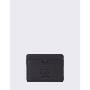Herschel Supply Charlie Leather RFID Black Pebbled Leather