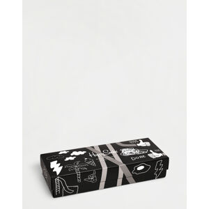 Happy Socks 4-Pack Black And White Socks Gift Set XBWH09-9100 36-40