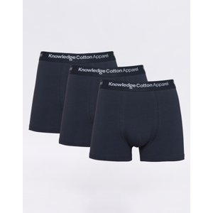 Knowledge Cotton 3 Pack Solid Colored Underwear With Navy Elastic 1001 Total Eclipse L