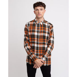 Knowledge Cotton Larch Casual Fit Checked Flannel Shirt 1090 Forrest Night M