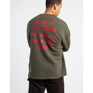 Knowledge Cotton Back Printed Oversized Sweat Reborn™ 1090 Forrest Night XL