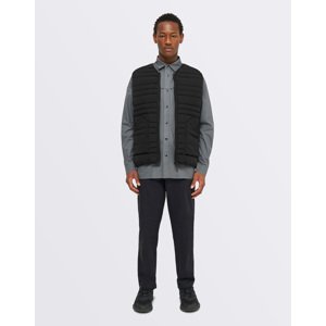 Knowledge Cotton GO ANYWEAR™ quilted padded zip vest 1300 Black Jet M