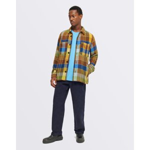 Knowledge Cotton Checked Overshirt 7021 blue check L