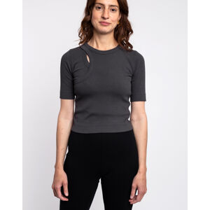 Ninety Percent Micah Organic Cotton Cut Out Top CHARCOAL M