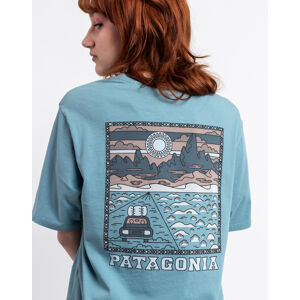 Tričko Patagonia Summit Road Organic T-Shirt Upwell Blue