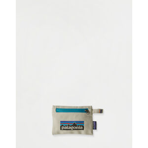 Patagonia Small Zippered Pouch P-6 Logo: Bleached Stone