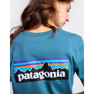 Patagonia W's P-6 Logo Organic Crew T-Shirt Abalone Blue S