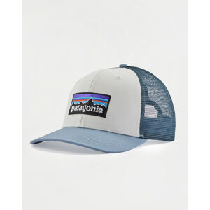 Patagonia P-6 Logo Trucker Hat White w/Light Plume Grey