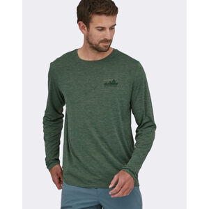 Tričko Patagonia M's L/S Cap Cool Daily Graphic Shirt '73 Skyline: Pinyon Green X-Dye