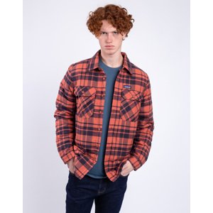 Patagonia M's Insulated Organic Cotton MW Fjord Flannel Shirt Ice Caps: Burl Red L