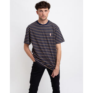 Revolution 1056 Striped T-shirt Navy-mel XL