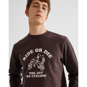 Thinking MU Joy Of Cycling Sweatshirt Chocolate L