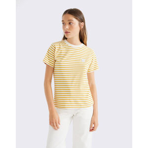 Thinking MU Mustard Stripes T-Shirt MUSTARD L