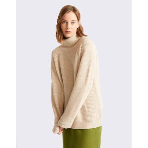 Thinking MU Beige Matilda Knitted Sweater BEIGE L