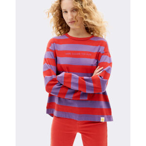 Tričko Thinking MU Violet Stripes Emily L/S T-Shirt VIOLET
