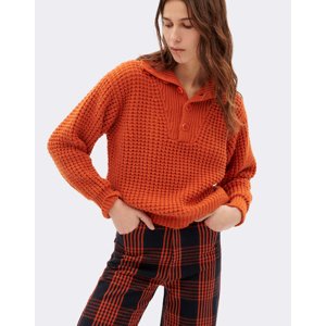 Thinking MU Orange Trash Sole Knitted Sweater ORANGE L