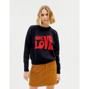 Thinking MU Make Love Trash Paloma Knitted Sweater NAVY L