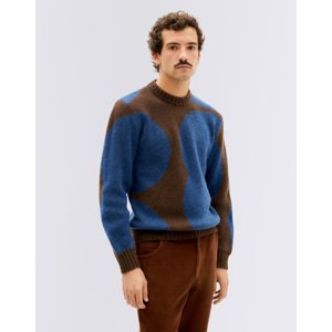 Thinking MU Dots Blue Khem Knitted Sweater BLUE L