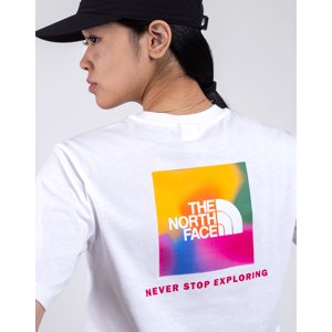 Tričko The North Face W Relaxed Redbox Tee TNF White-Super Sonic Blue Color Gradient Print